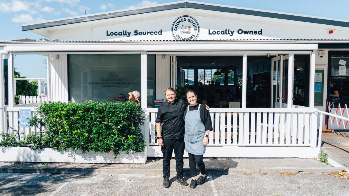 Madison Behringer and her husband Riley Hooper bought the Cooked Goose Café eight months ago.