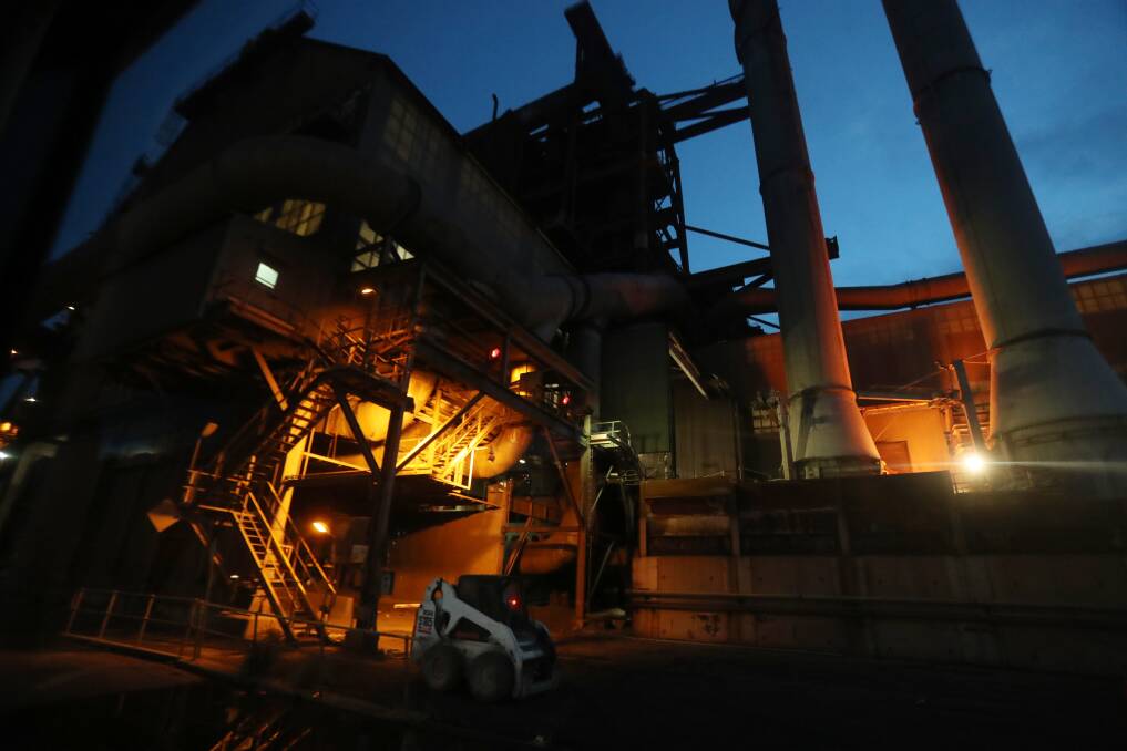 Lights on: BlueScope has taken the next step forward with the reline of blast furnace no. 6. Picture: Robert Peet