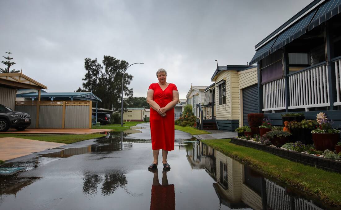 Big wet: Kay Pickett was preparing to move with her valuables to her sister's residence until flooding subsides. Picture: Wesley Lonergan