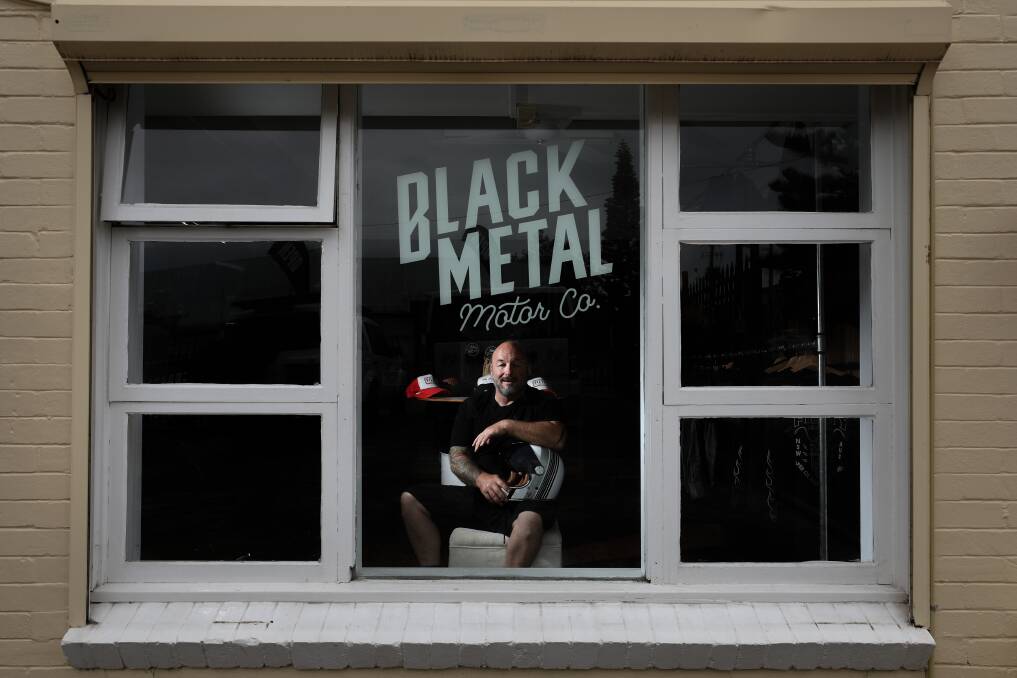 Something great: Chris Weedon of Black Metal Motor Co says the diversity of Port Kembla is what gave him confidence to open his store. Picture: Adam McLean