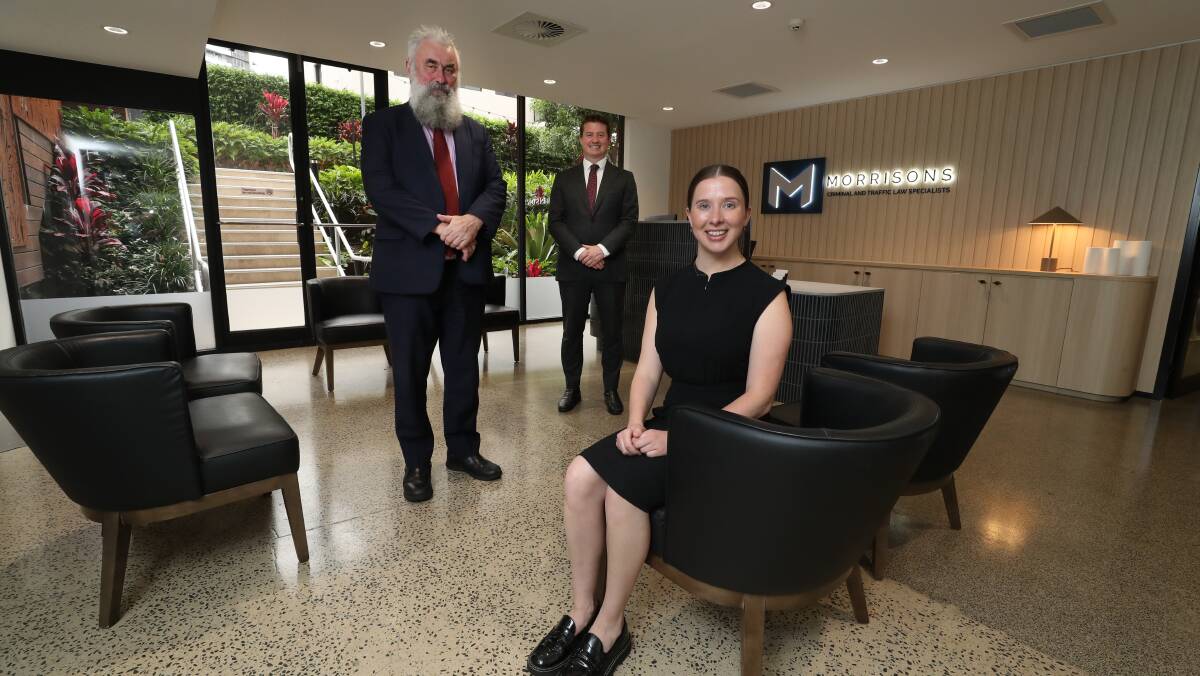 Morrisons partner Graeme Morrison with solicitors Analise Ritchie and Cameron Meaney in the firm's new office. Picture by Robert Peet