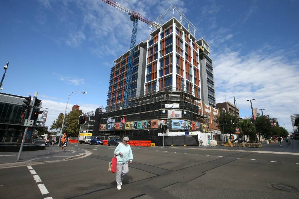 Lang's Corner: One of the crop of new A-grade office buildings in the Wollongong CBD. Picture: Sylvia Liber