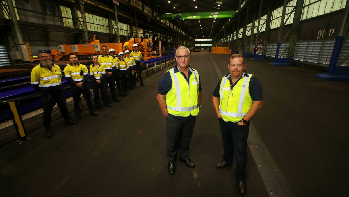 National Hub: General manager, Sam Gerovasilis and national operations manager Michael McPhan at the new BlueScope Distribution Hub. Picture: Sylvia Liber