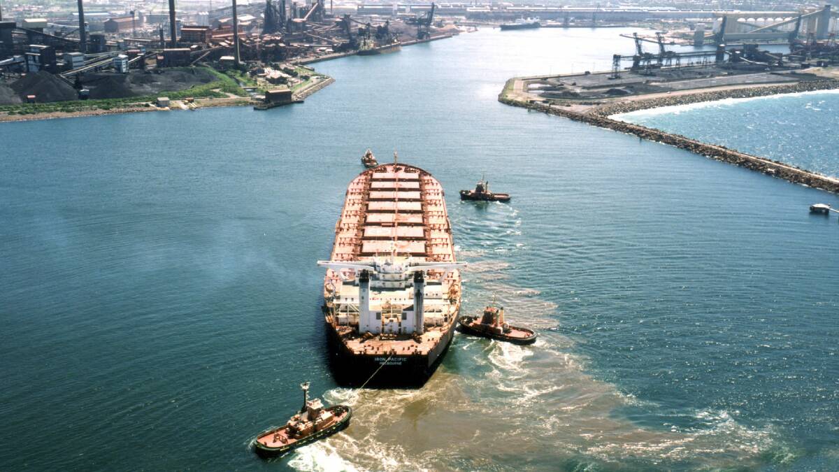The Iron Pacific arrives in Port Kembla. Picture from file