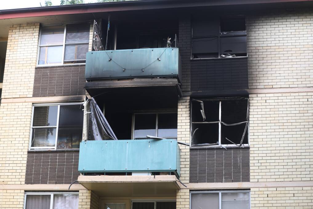 Significant damage: The fire impacted the second floor unit as well as those adjacent. Picture: Robert Peet