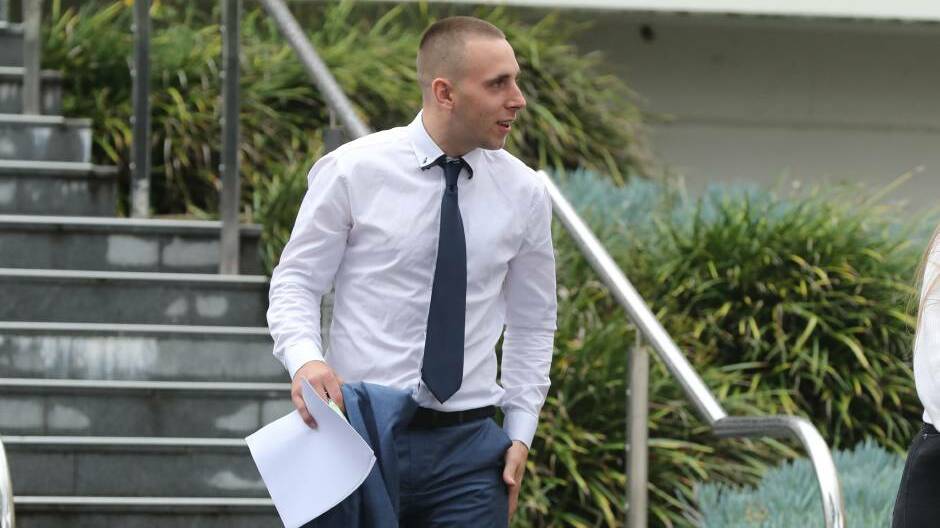 Tyson Williams leaves court in July after being sentenced for a stabbing in Dapto.