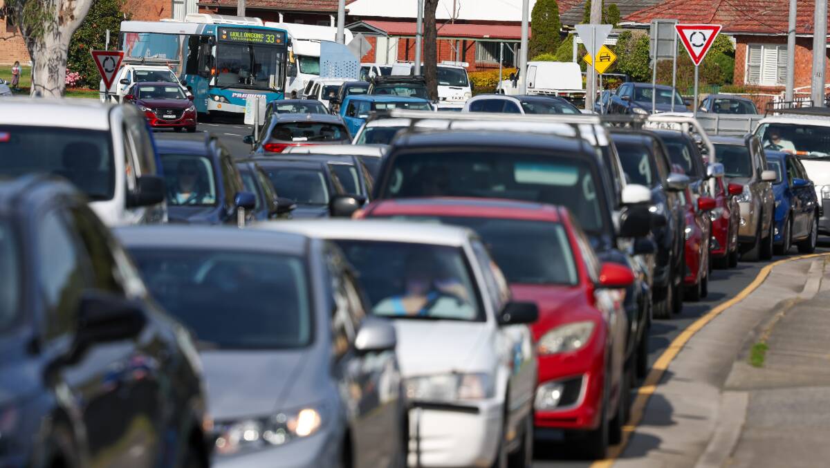 Congestion in the Illawarra has gotten worse since COVID, with the Princes Highway, pictured at Unanderra, a key crash hot spot. Picture by Adam McLean