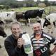 Local drop: Processor John Fairley with farmer Ken Osborne and a bottle of Jamberoo milk. Picture: Adam McLean 