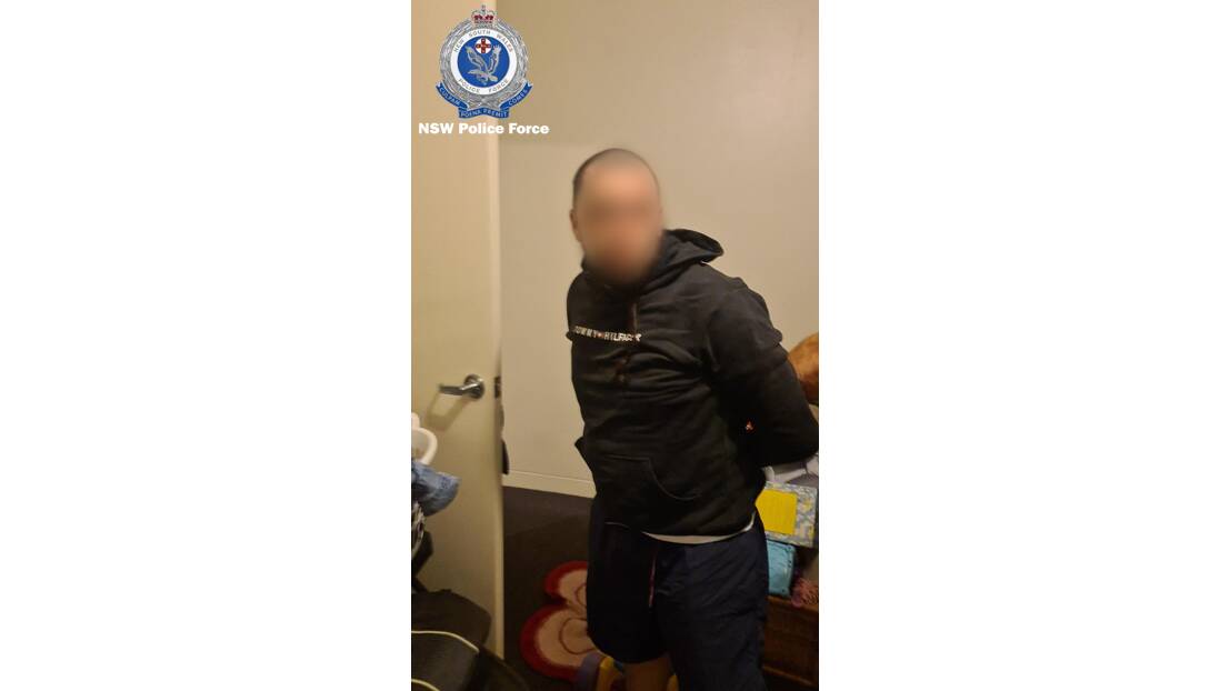 Arrest: Police arrest Jason Fornaciari at a Todd Street, Warrawong address. Picture: NSW Police