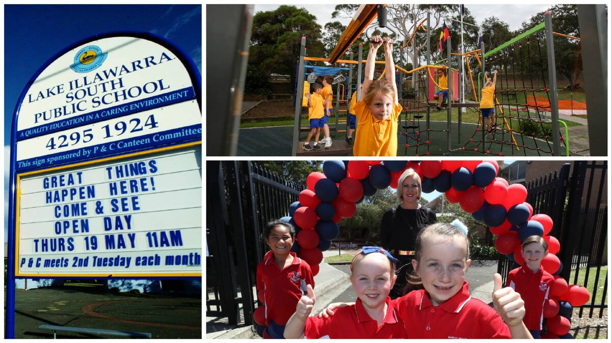 Lake Illawarra South, Lake Heights and Barrack Heights are some of the public schools where new preschools will be located. File pictures