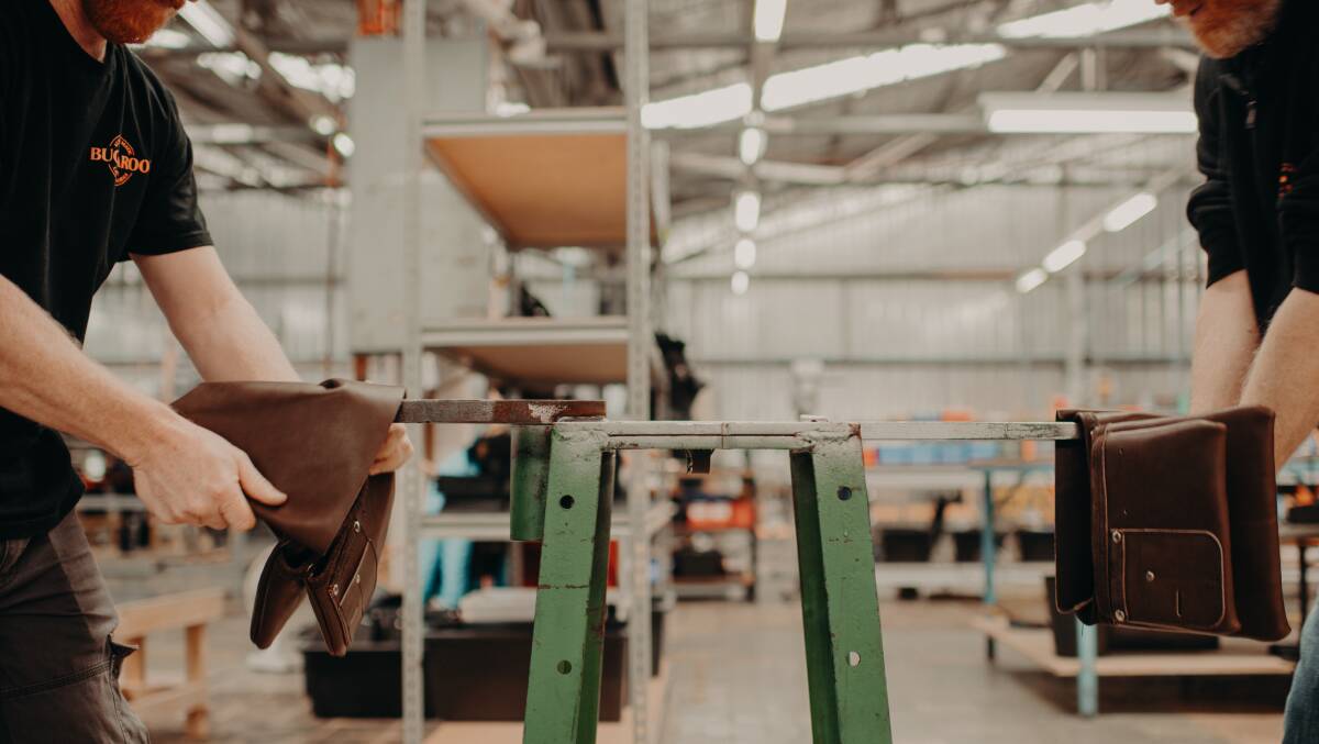 Handmade: Buckaroo staff working in the former King Gee factory in Bellambi. Picture: Supplied