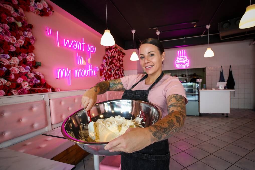 Sweet as: Ashley Callaghan turned a pregnancy past-time into a Keira Street store, via national TV. Picture: Wesley Lonergan
