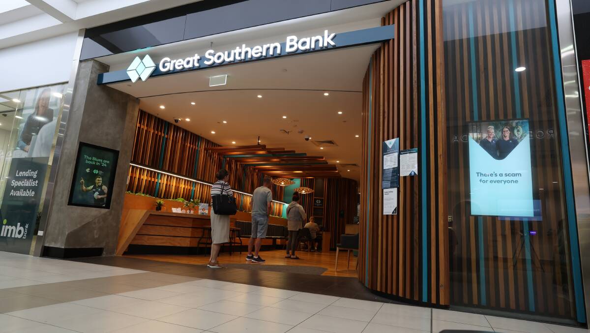 Great Southern Bank is one of a number of financial institutions that have reduced their physical footprint in the Illawarra. Picture by Adam McLean