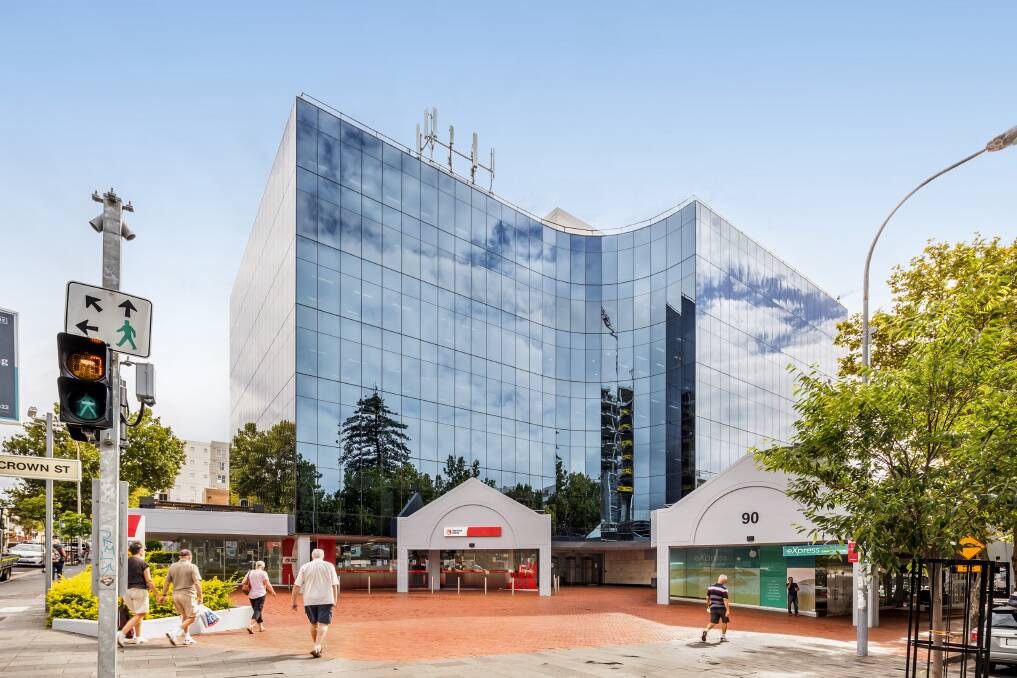 Blue chip: The building at 90 Crown Street is fully leased to a number of government tenants. Picture: Supplied