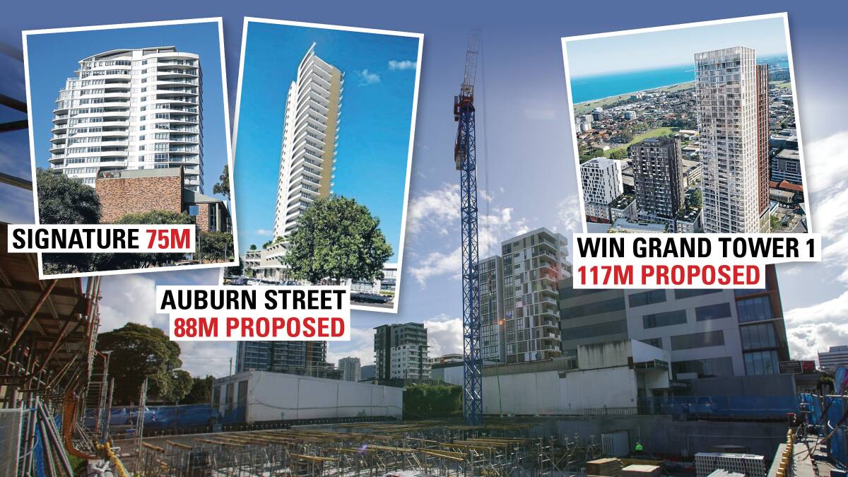 Under construction: The buildings that will shape the Wollongong skyline.