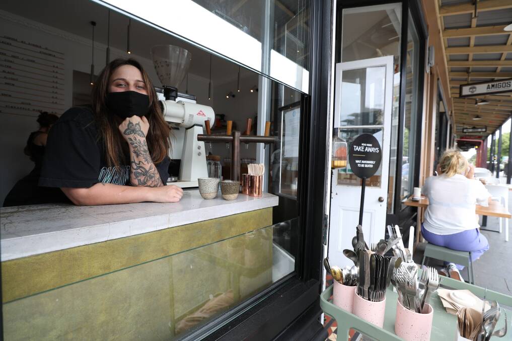 The unknown: With staff in and out of lockdown, creating a roster is a headache for Julia Barron at Opus Coffee Brewers. Pictures: Robert Peet