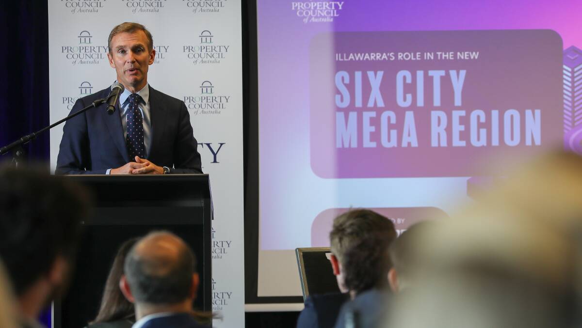 Six cities: Minister Rob Stokes said that future development in Wollongong would be clustered around transport nodes. Picture: Adam McLean