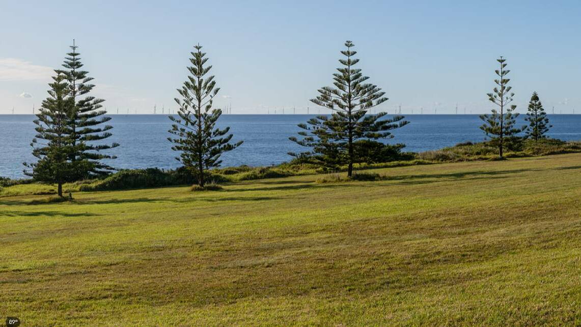 An artist's impression of how the wind farm would have looked from Gerroa.