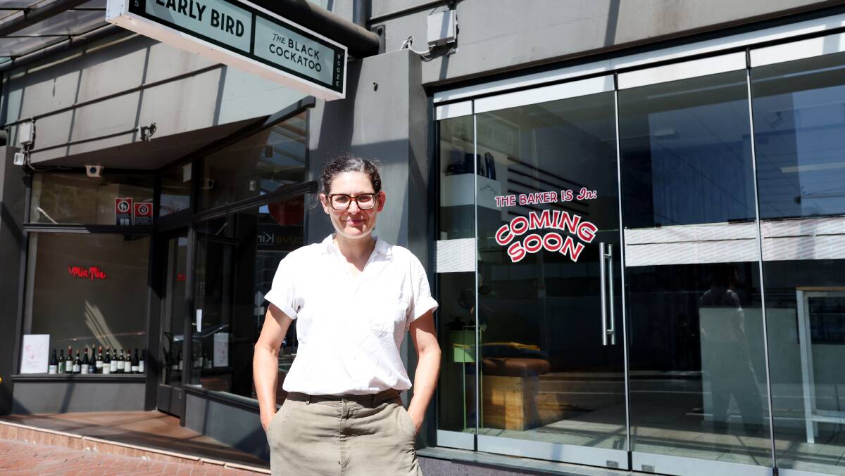 Emma Huber outside the new storefront for Millers' Local Bakehouse in Kembla Street, Wollongong. Picture by Sylvia Liber