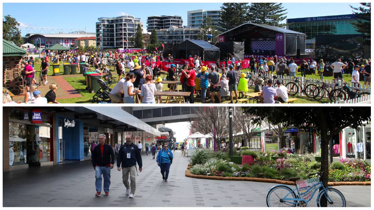 Businesses along the race route or in the Fan Zone were humming by Sunday afternoon, but those in the Wollongong CBD described it as a ghost town.