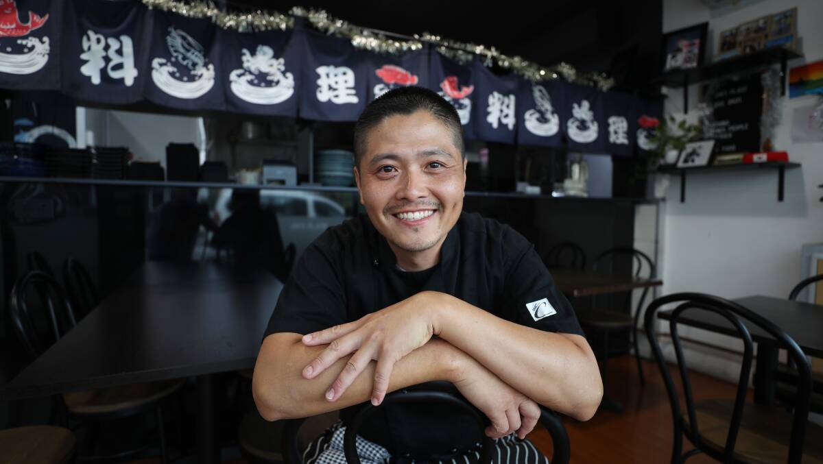 Jinsu Kim of Jin's Place is planning on moving to a larger premises in Thirroul after the success of his Corrimal restaurant. Picture by Robert Peet