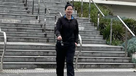 Belinda Van Krevel leaves Wollongong Courthouse in October.