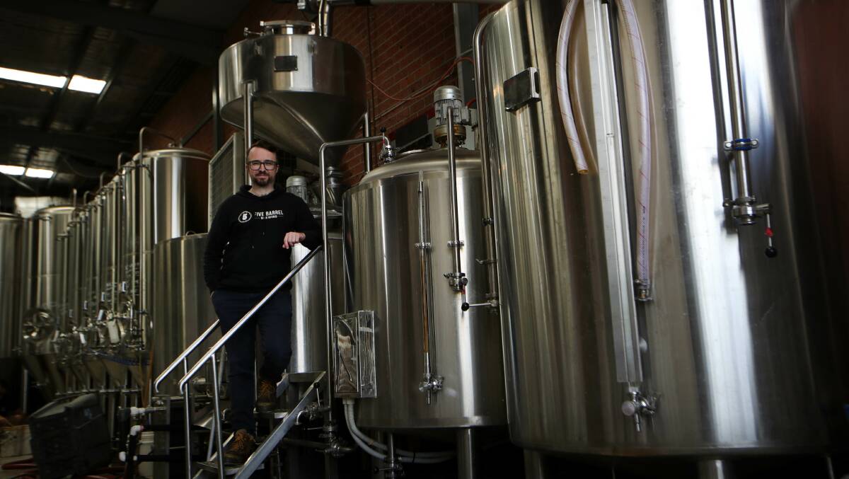 Owner of Five Barrel Brewing Phil O'Shea said the city needs a mix of different types of land, including industrial, to thrive. Picture by Sylvia Liber