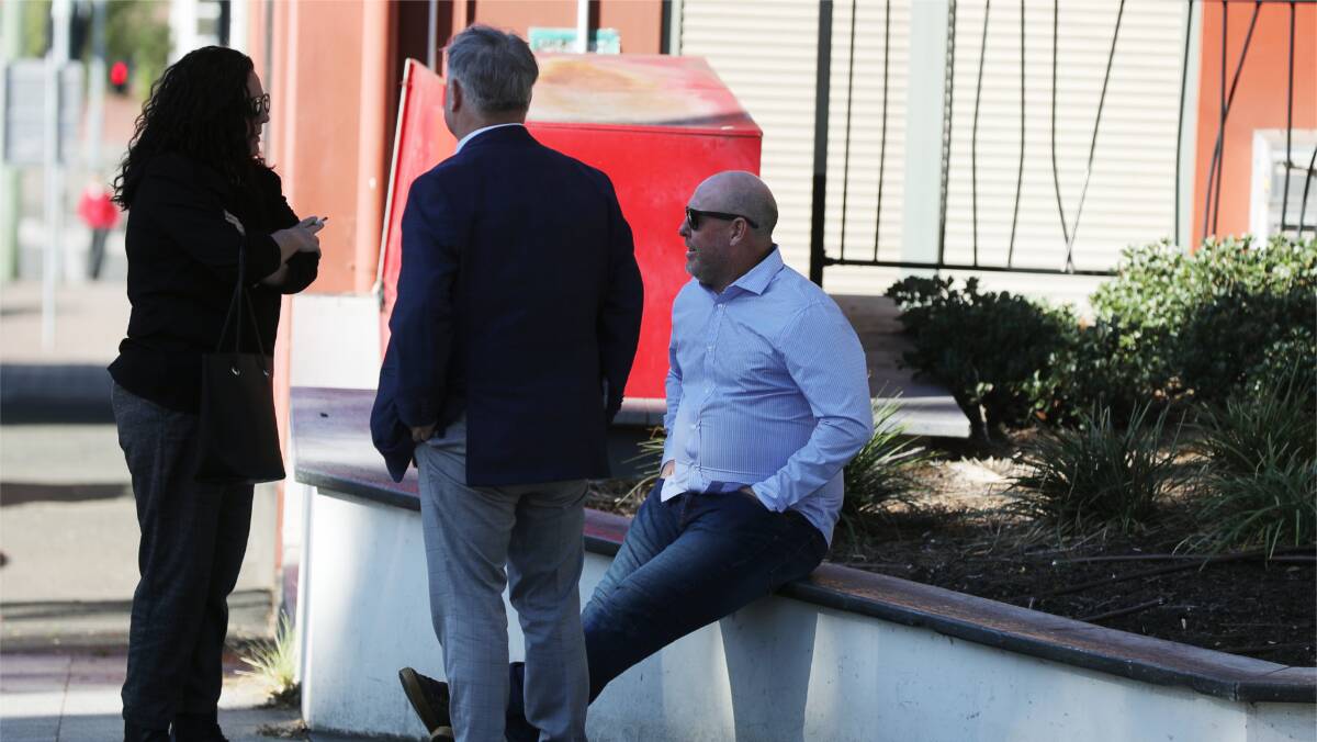 Scott Chipperfield outside Wollongong Courthouse during a break in his hearing. Picture by ACM