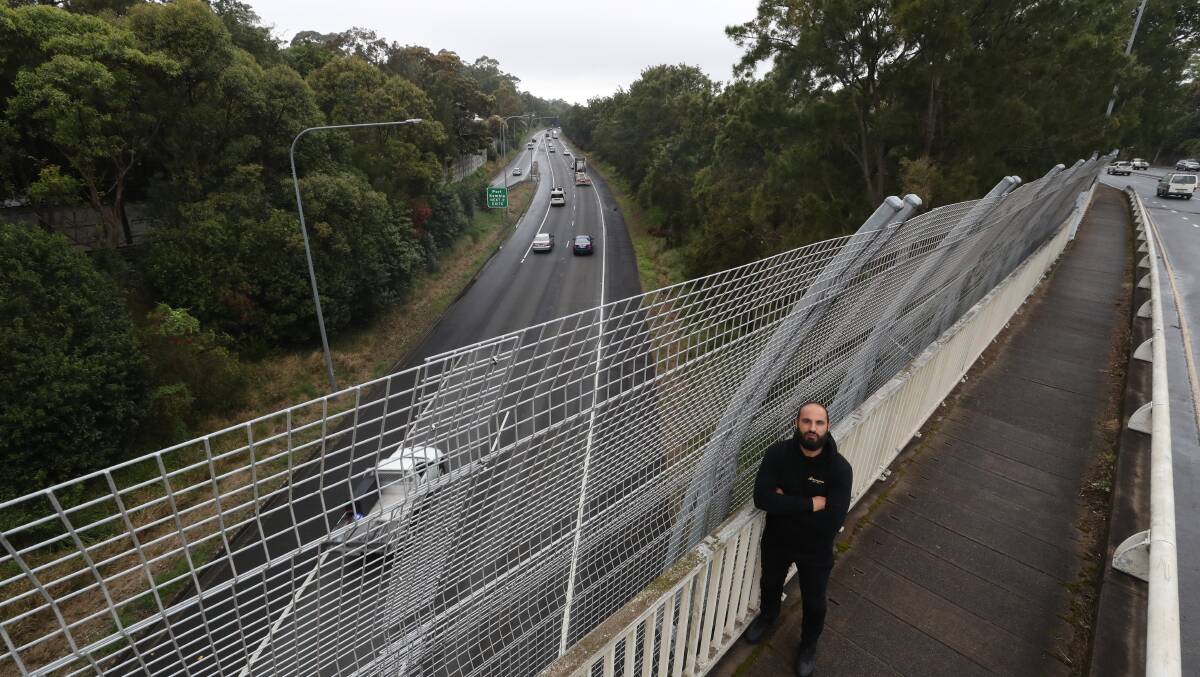 Omar Nemer said the M1 at Figtree is a blackspot, and the data backs him up. Picture by Robert Peet
