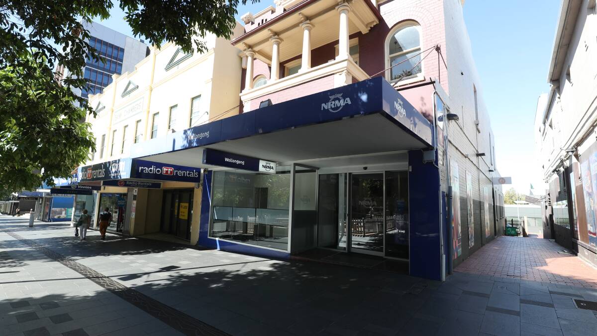 The NRMA branch on Crown Street, Wollongong, officially closed on March 31. Picture by Robert Peet