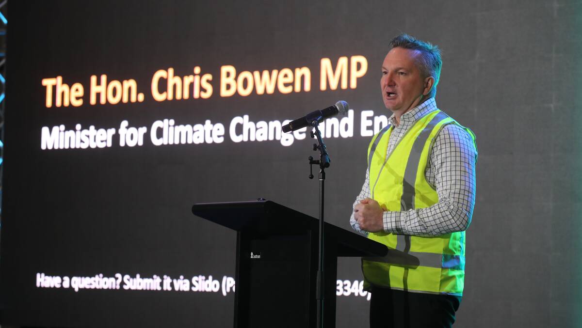 Energy and climate change minister Chris Bowen announces consultation opening on the Illawarra offshore wind zone in August. Picture by Robert Peet