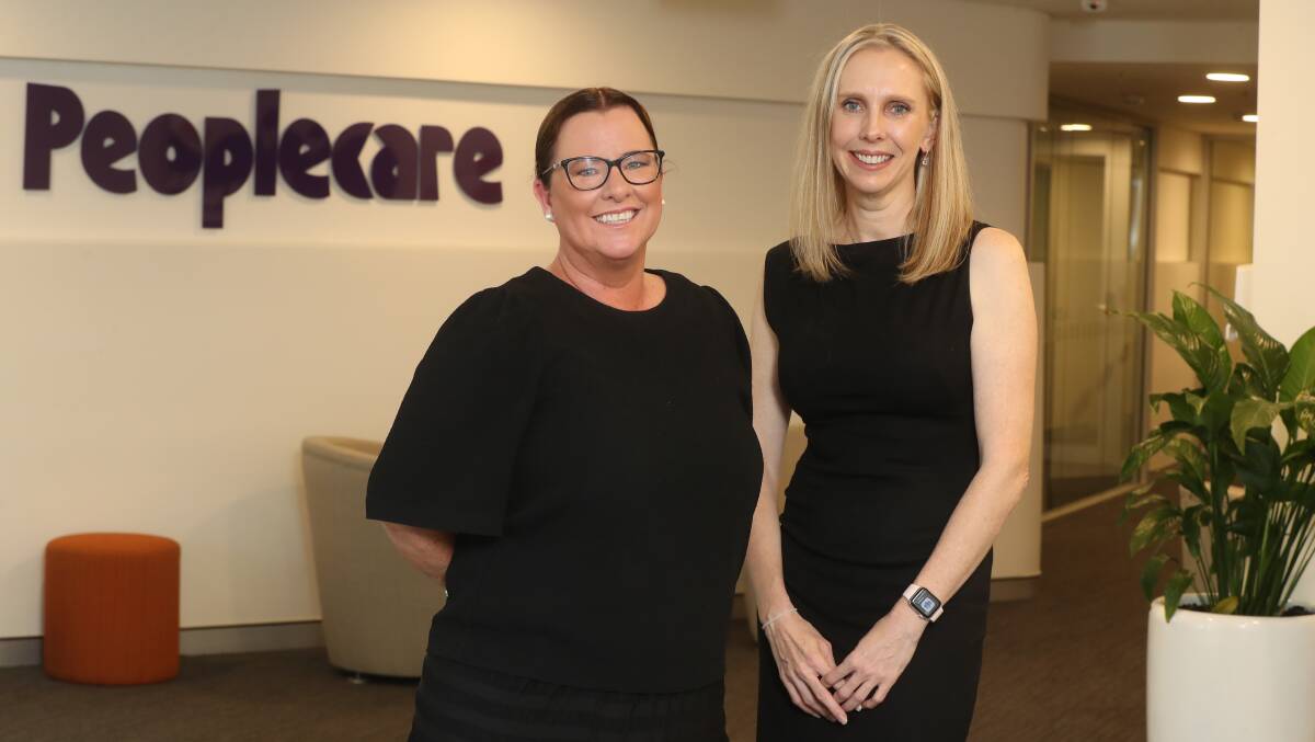 Louise Leaver (right) took over from former PeopleCare CEO Dr Melinda Williams in June. Picture by Robert Peet