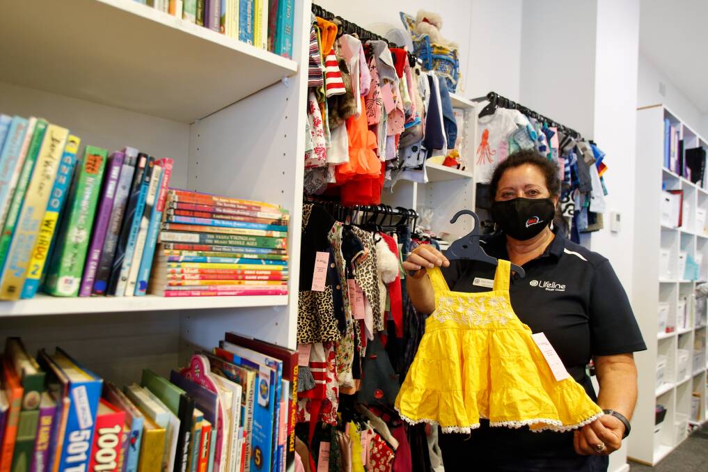 Always popular: Childrens clothes and books are some of the items in hot demand at Lifeline Wollongong's new store. PIcture: Anna Warr