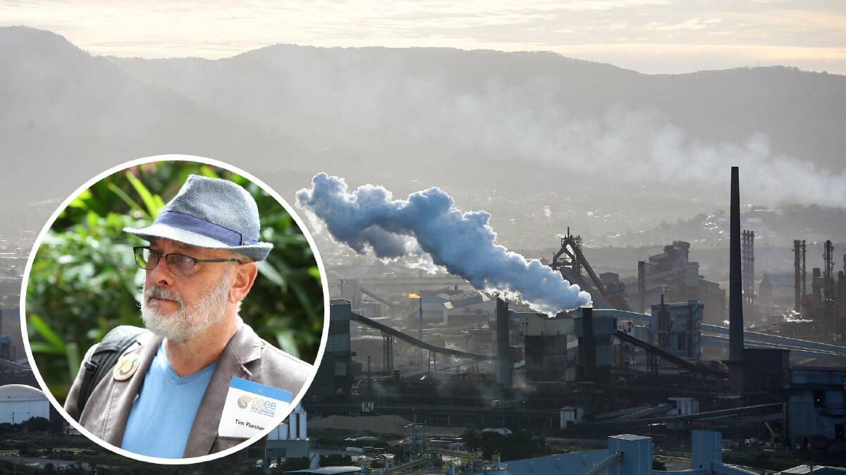 Professor Tim Flannery criticised BlueScope's decision to reline it's No. 6 blast furnace in Wollongong on Tuesday, September 26. Picture by Robert Peet