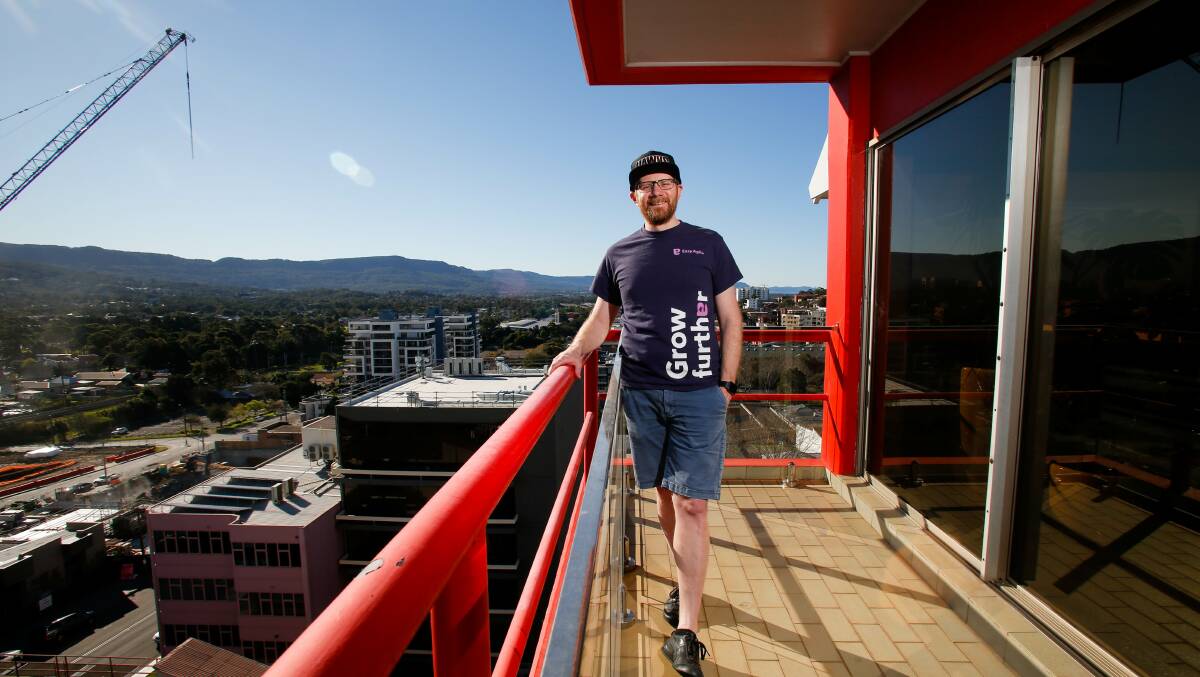 Despite dark clouds over the tech sector, Nick Muldoon says its blue skies for his Wollongong-based firm Easy Agile. Picture by Anna Warr