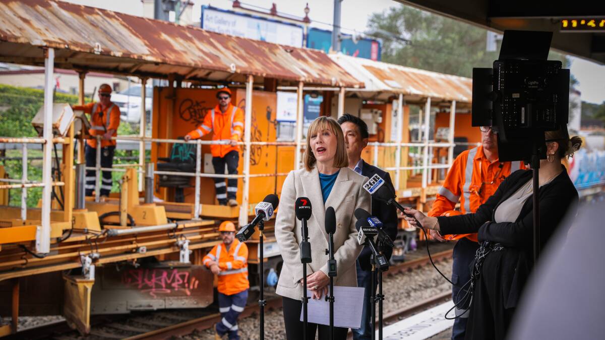 Transport Minister Jo Haylen announced a 12 month trackwork blitz to address the maintenance backlog on the Sydney Trains network. Picture supplied