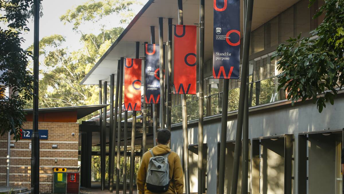 At a loss: The University of Wollongong had a difficult 2021, financially, while other universities recorded record surpluses. Picture: Anna Warr