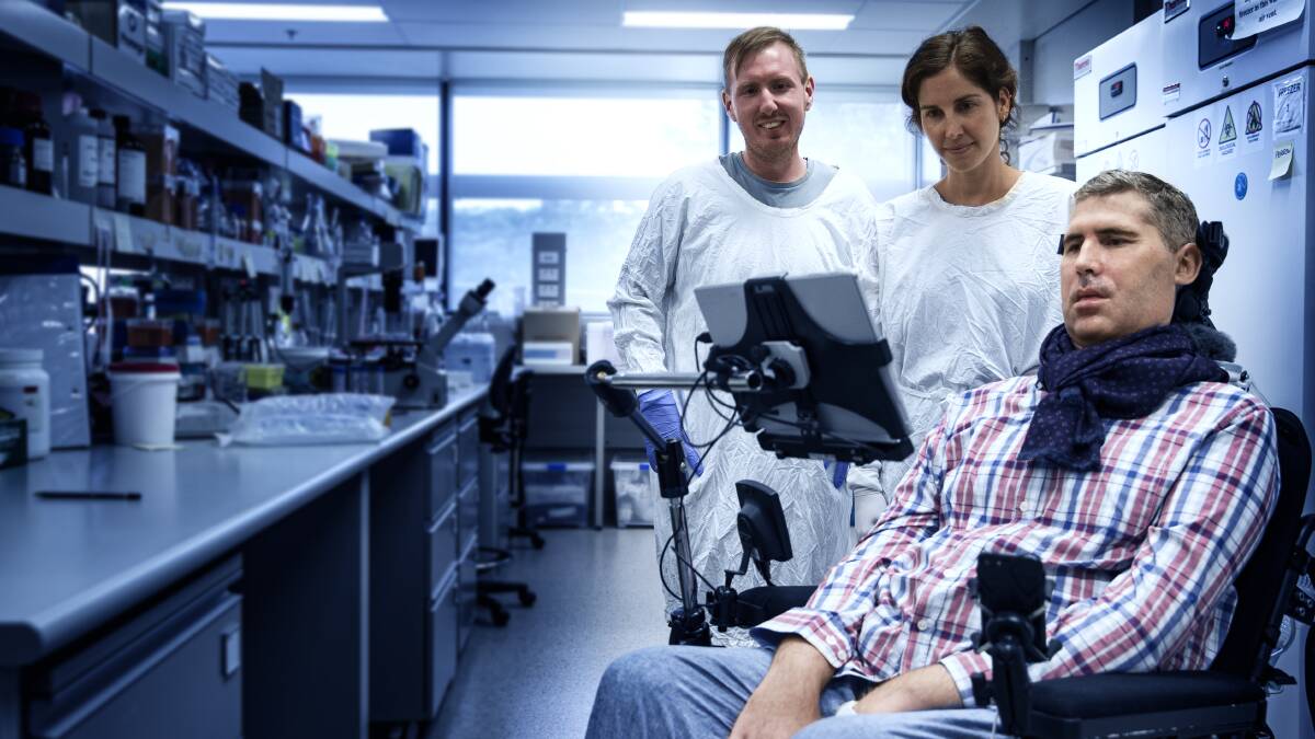 Breakthrough: Professor Justin Yerbury (front) has first hand experience of the impact of Motor Neuron Disease. Picture: Supplied