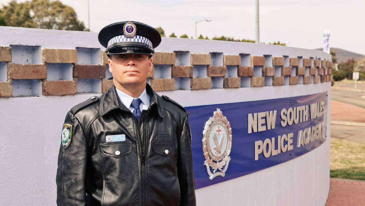 Guilty as charged: Wayne West, as he appeared in 2012 as a new recruit to NSW Police. Picture: NSW Police Facebook
