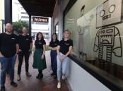 Start up: L-R, Humii co-founders Andy Evans and Lee Ritson with team members Rebecca Jensen, Lucy Phan and Susie Costelloe outside the new office in Globe Lane. Picture Robert Peet