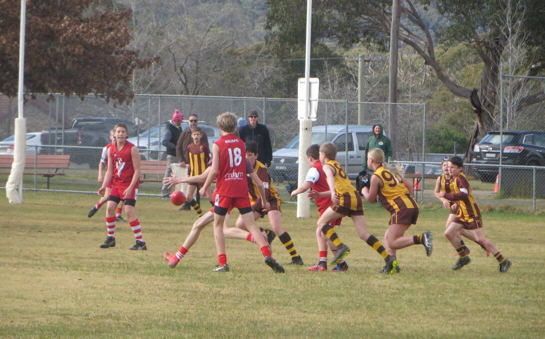 The Southern Highlands Hawks u13s team competed against Shellharbour Swans Red on Sunday morning. Photo: Briannah Devlin. 