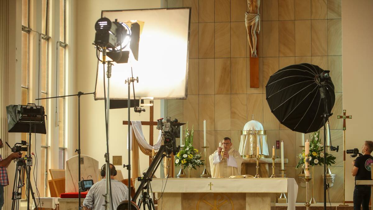 Behind the scenes: Wollongong Bishop Brian Mascord will be leading the upcoming masses. Picture: Adam McLean