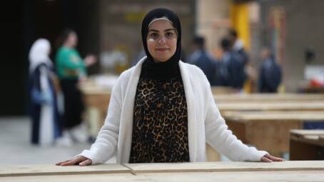 Refugee Week 2022: During her studies at Wollongong TAFE, Saja remembers celebrating Refugee Week with her fellow students and teachers. On Friday, she returned to the campus to share her story with refugee high school students. Picture: Rob Peet.