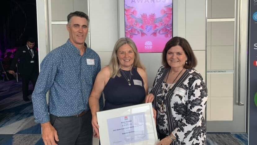 Well-deserved: Sue Whiteford received her award on Wednesday evening an International Women's Day ceremony. Image: supplied. 