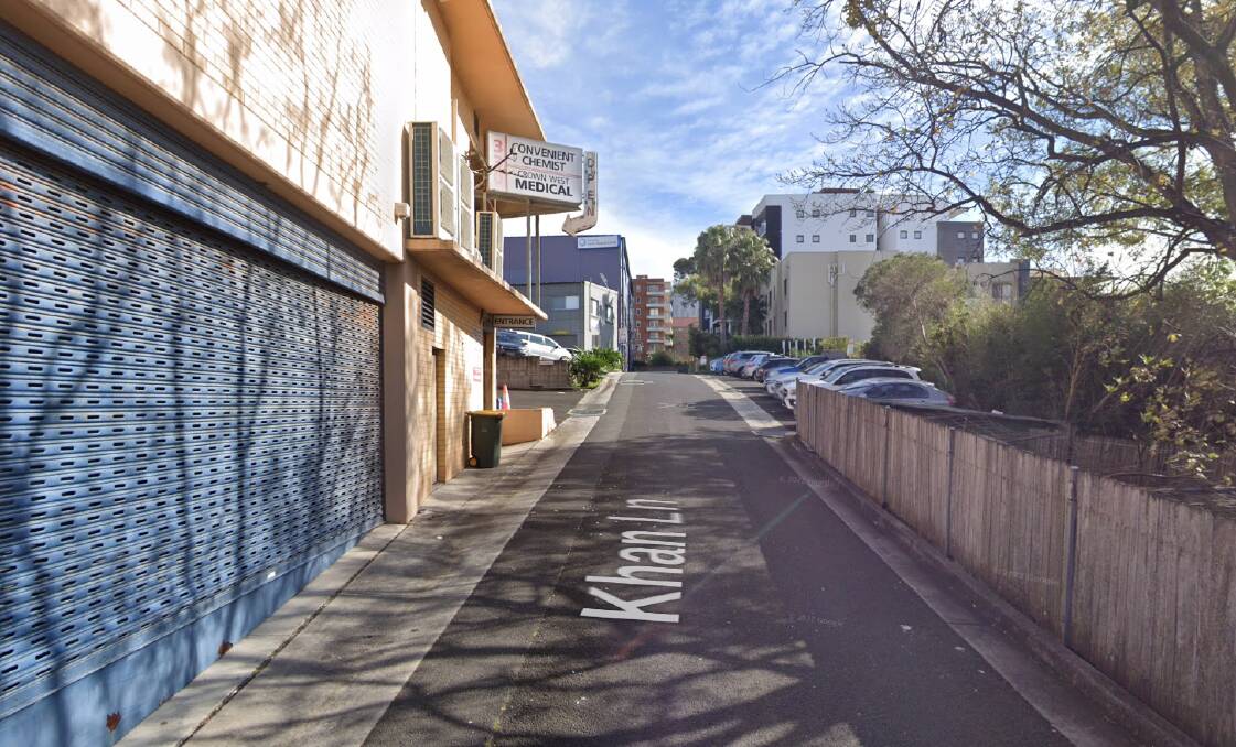 Police will allege David Ruddock entered the rear of the gallery via the north side of the building from Khan Lane. Picture from Google Maps.