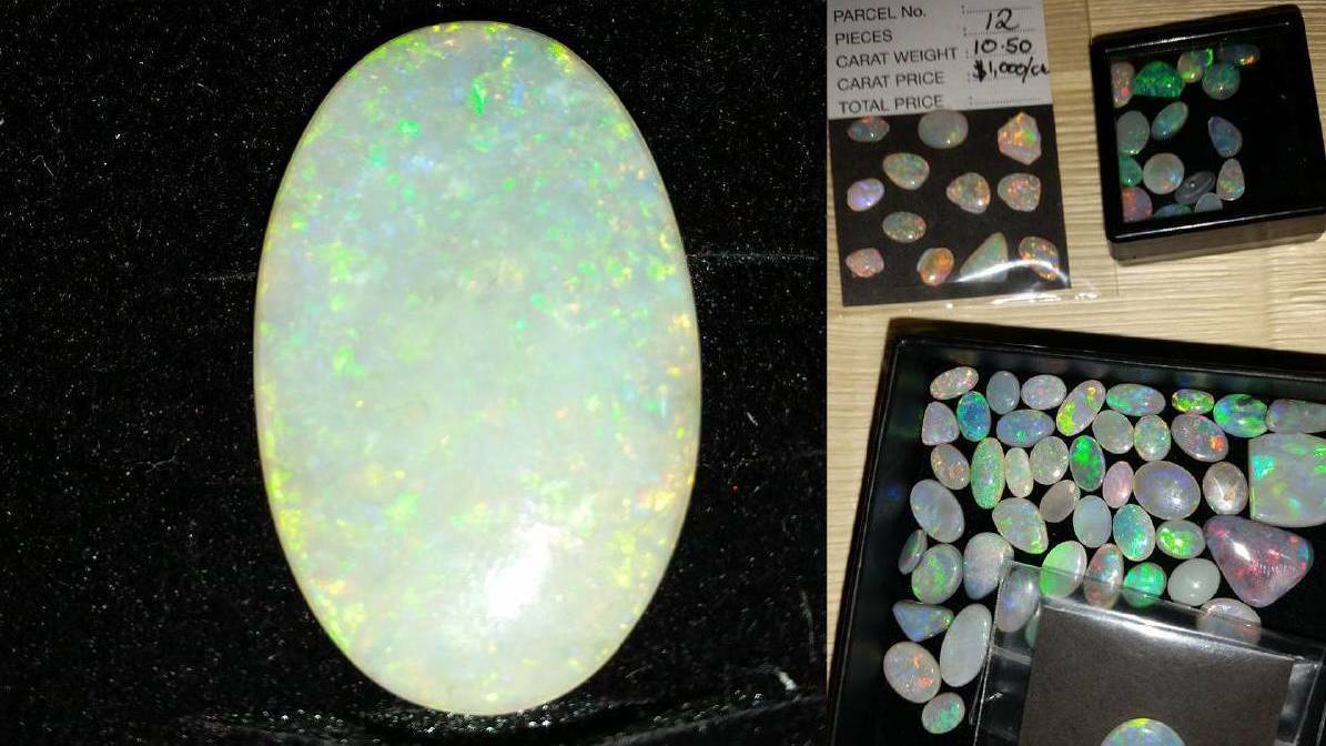 Some of the opals stolen from Albion Park Rail in February 2021. Picture by NSW Police Force

