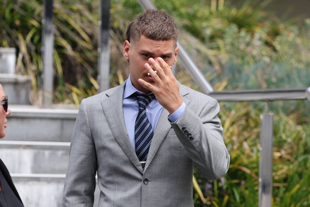 Zayne Taki leaving Wollongong courthouse after his hearing on January 22. Picture by ACM