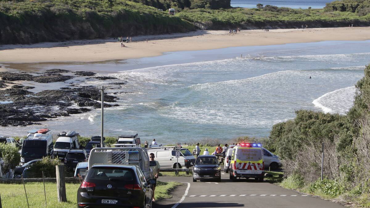 Emergency services responding to the incident at The Farm, Killalea. Picture by Sylvia Liber.