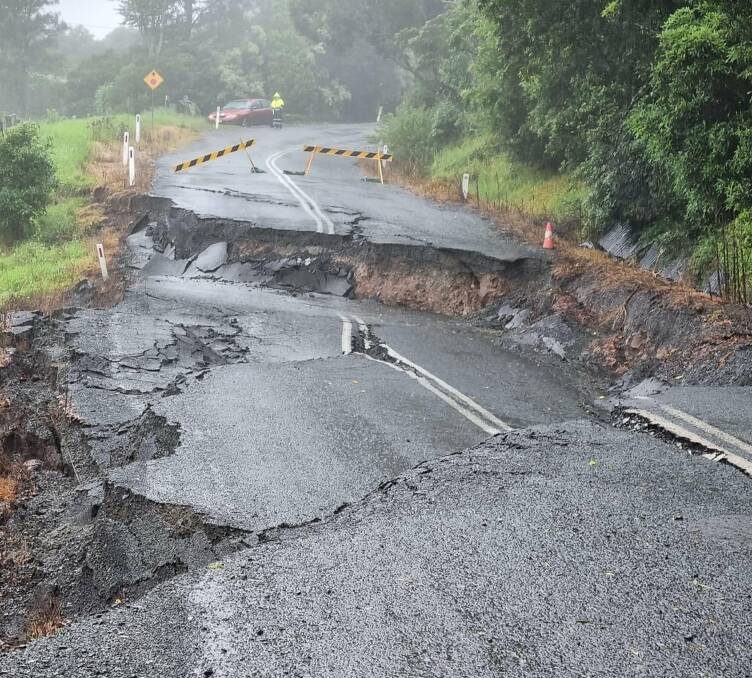 "Like an earthquake" is how Shoalhaven Mayor Amanda Findley described the state of Wattamolla Road, near Woodhill Mountain. Photo: Annie-Marie Abbott.