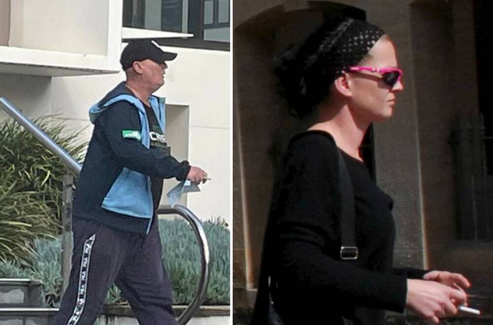 Sentenced: Glenn Macrae McKechnie, boyfriend of Belinda Van Krevel (right), has learned his fate after he was caught with her multiple times in breach of an apprehended violence order. Picture: Grace Crivellaro (L) file (R).
